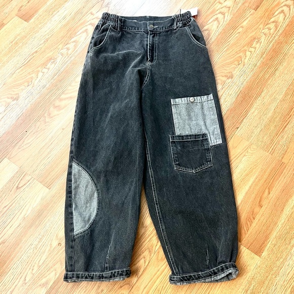 WE WERE ONCE KIDS,XITOUJI ,Y2K Patchwork Jeans,Carpenter,Japanese Denim,Size L - Picture 3 of 14